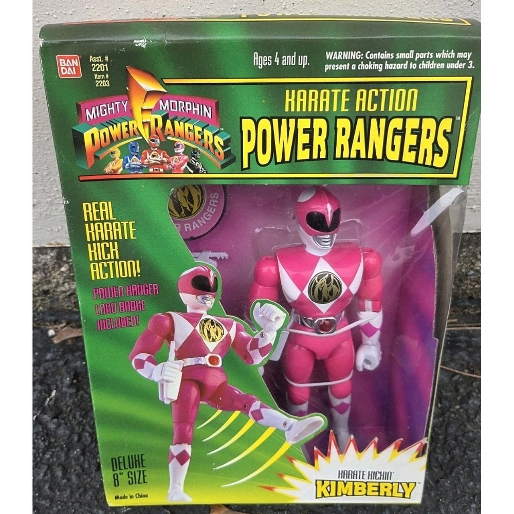 1994 Bandai Power Ranger Karate Action Kimberly Figure VTG w/Karate Kick SEALED!